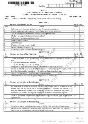 COA Important Questions Bank-1 - COA Important Questions Based On ...