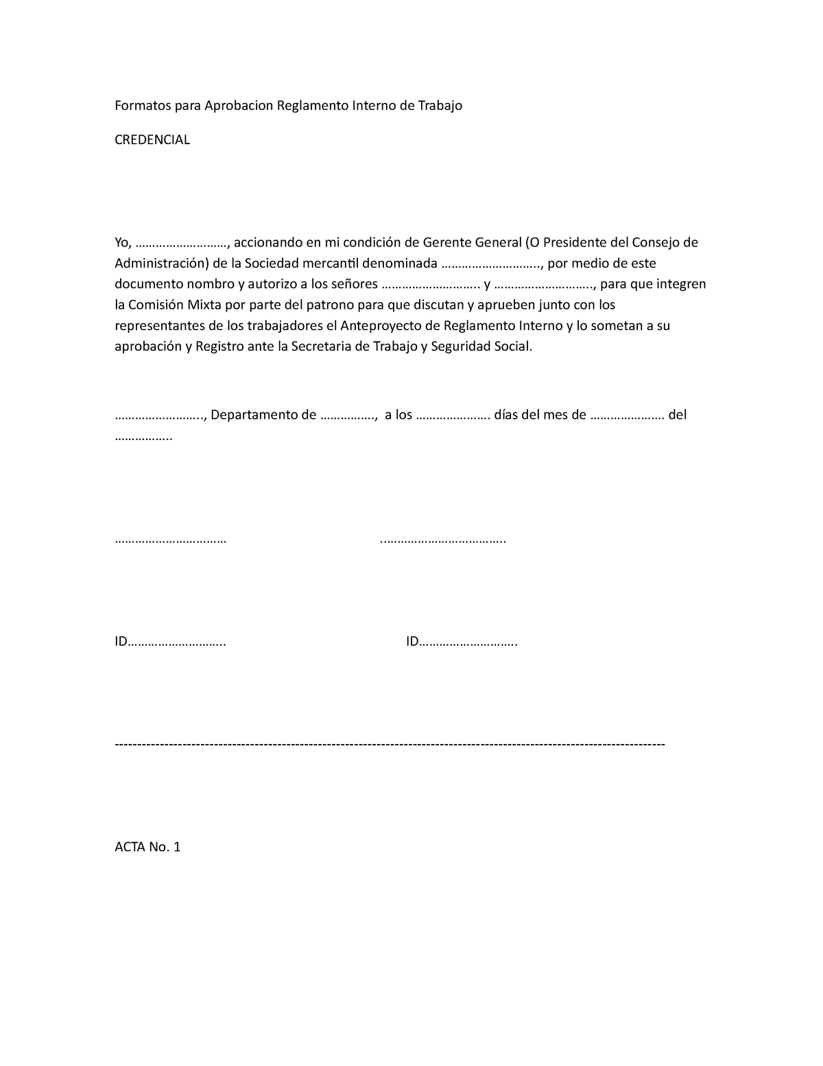 Formatos Para Aprobacion Reglamento Interno De Trabajo Formatos Para Aprobacion Reglamento 0474