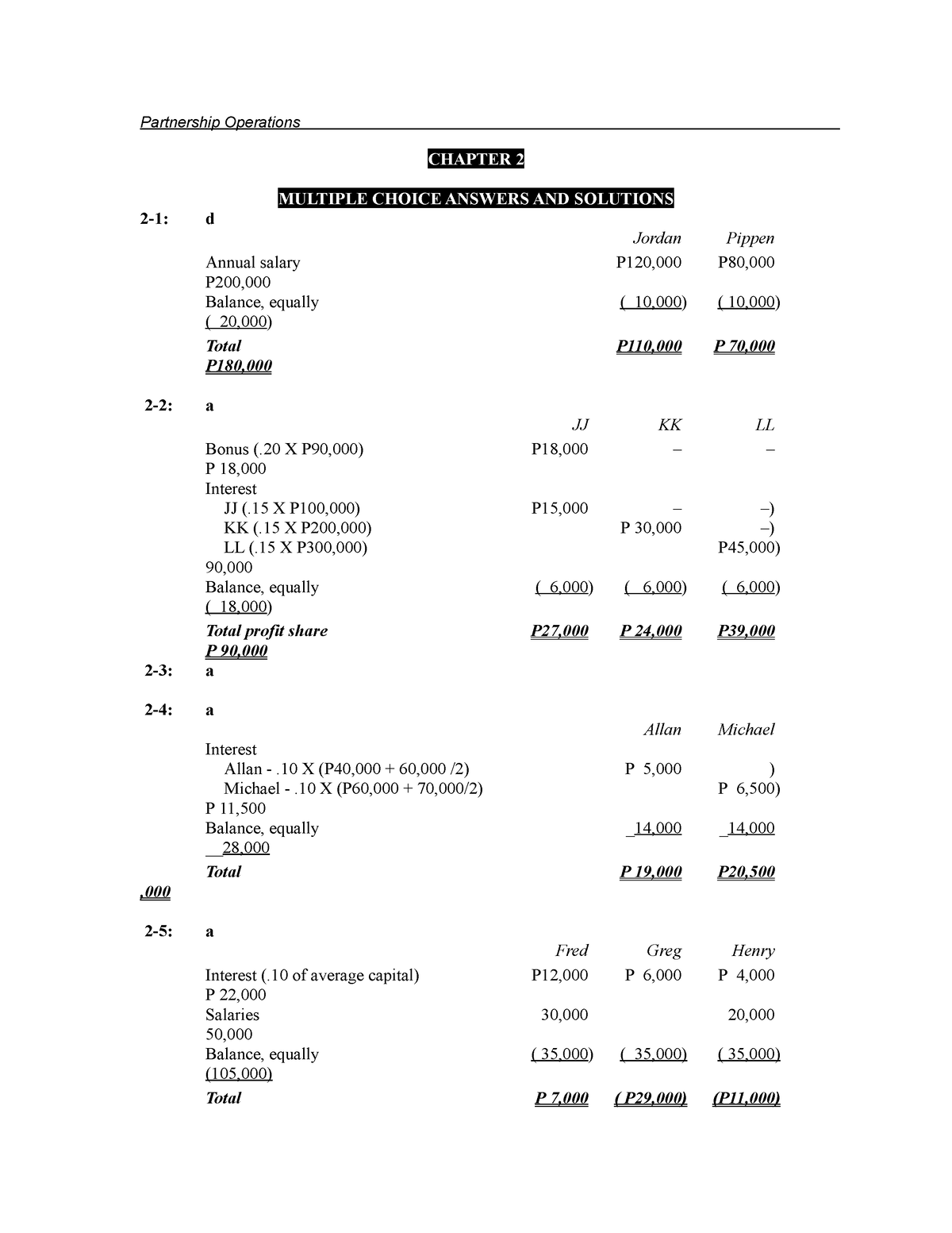 Chapter 2 Advanced Accounting Solution Manual By Guerrero - Partnership ...