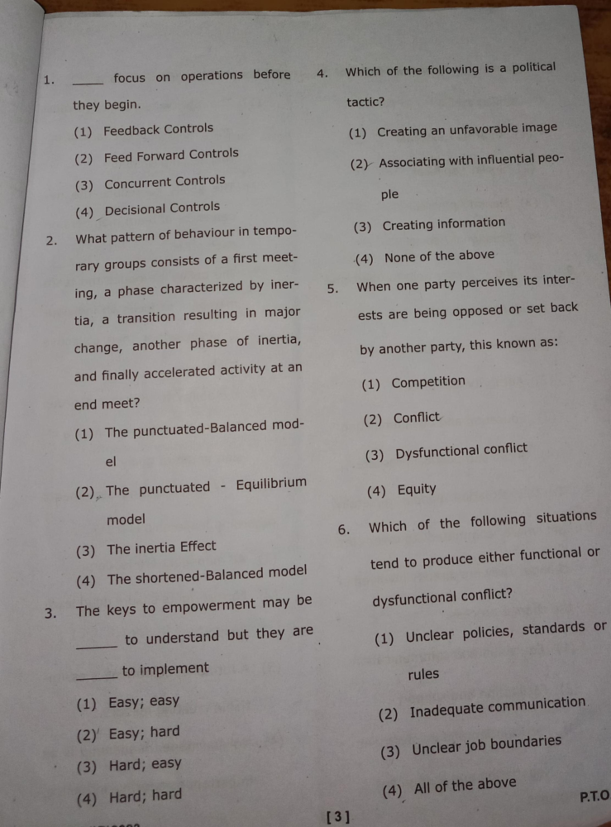 OB previous year paper - ####### focus on operations before they begin ...