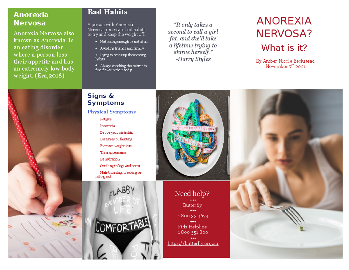 anorexia nervosa essay outline