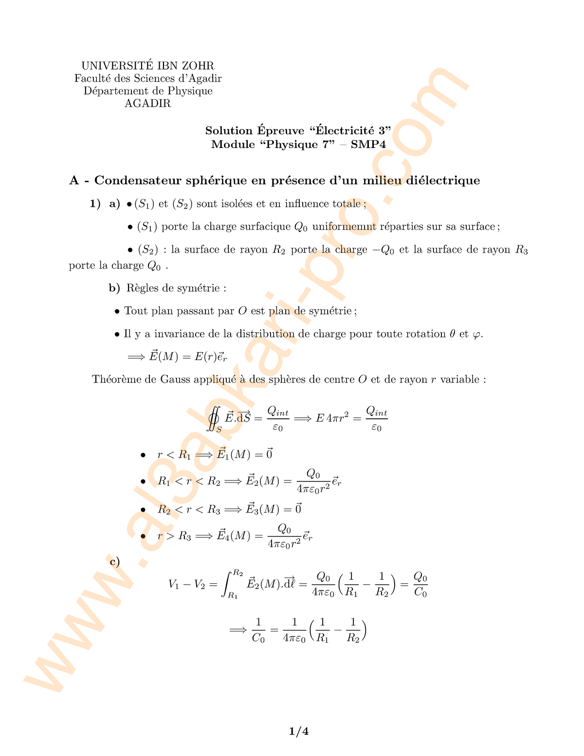 6 Solution - Analyse - UNIVERSIT ́E IBN ZOHR Facult ́e Des Sciences D ...