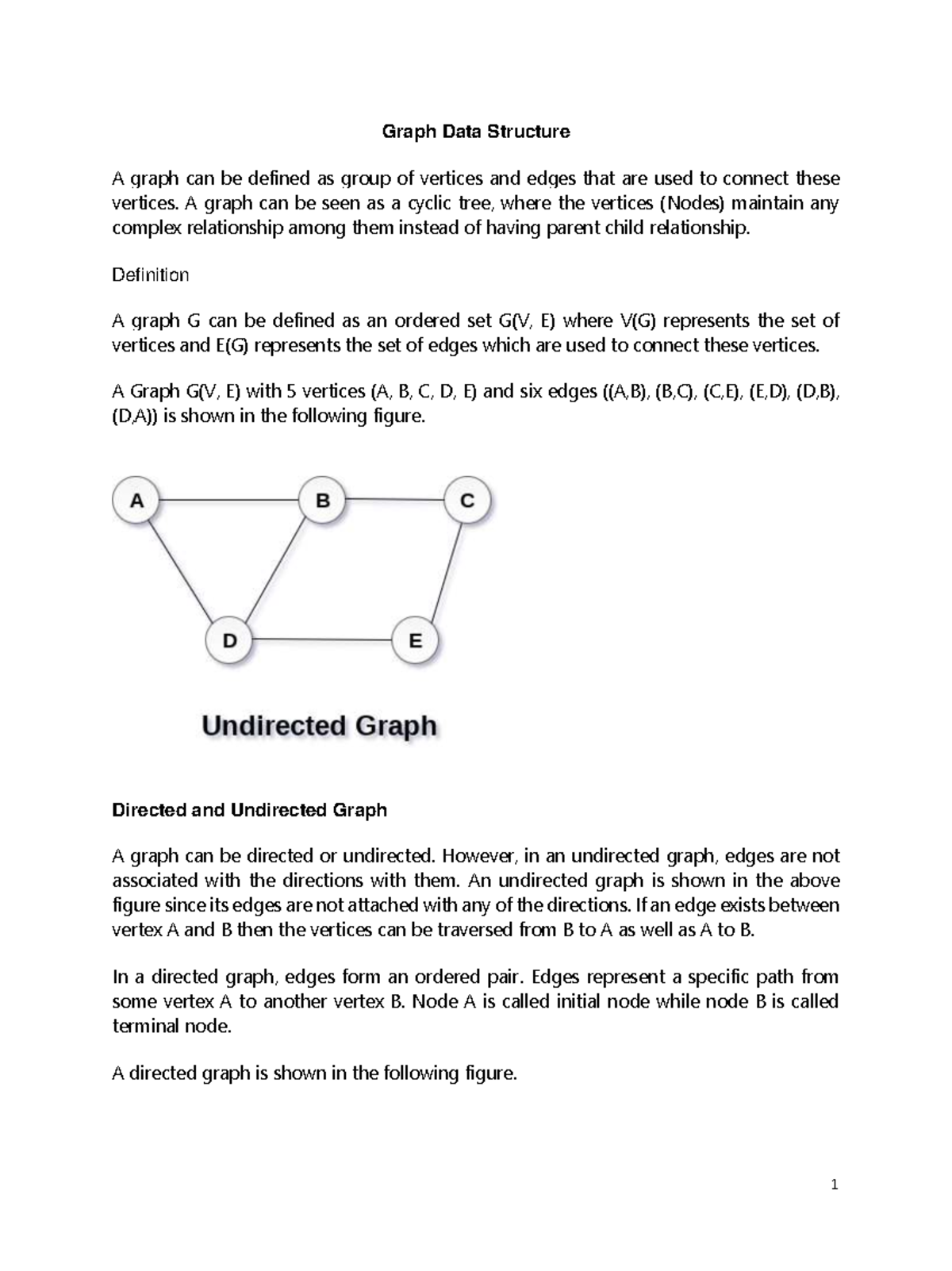 Lecture 10 -Graph Data Structure - Graph Data Structure A graph can be ...