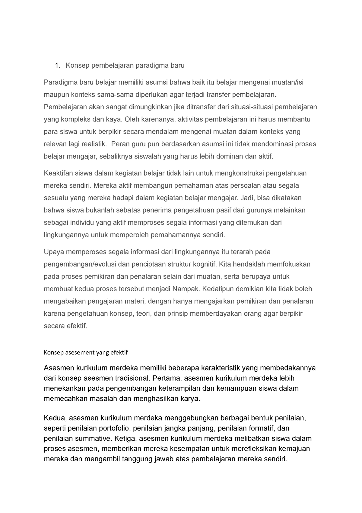 Konsep Pembelajaran Paradigma Baru - Konsep Pembelajaran Paradigma Baru ...