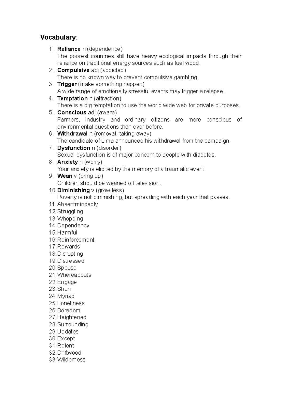 Vocabulary 2 Its about some word that meaning is dificult