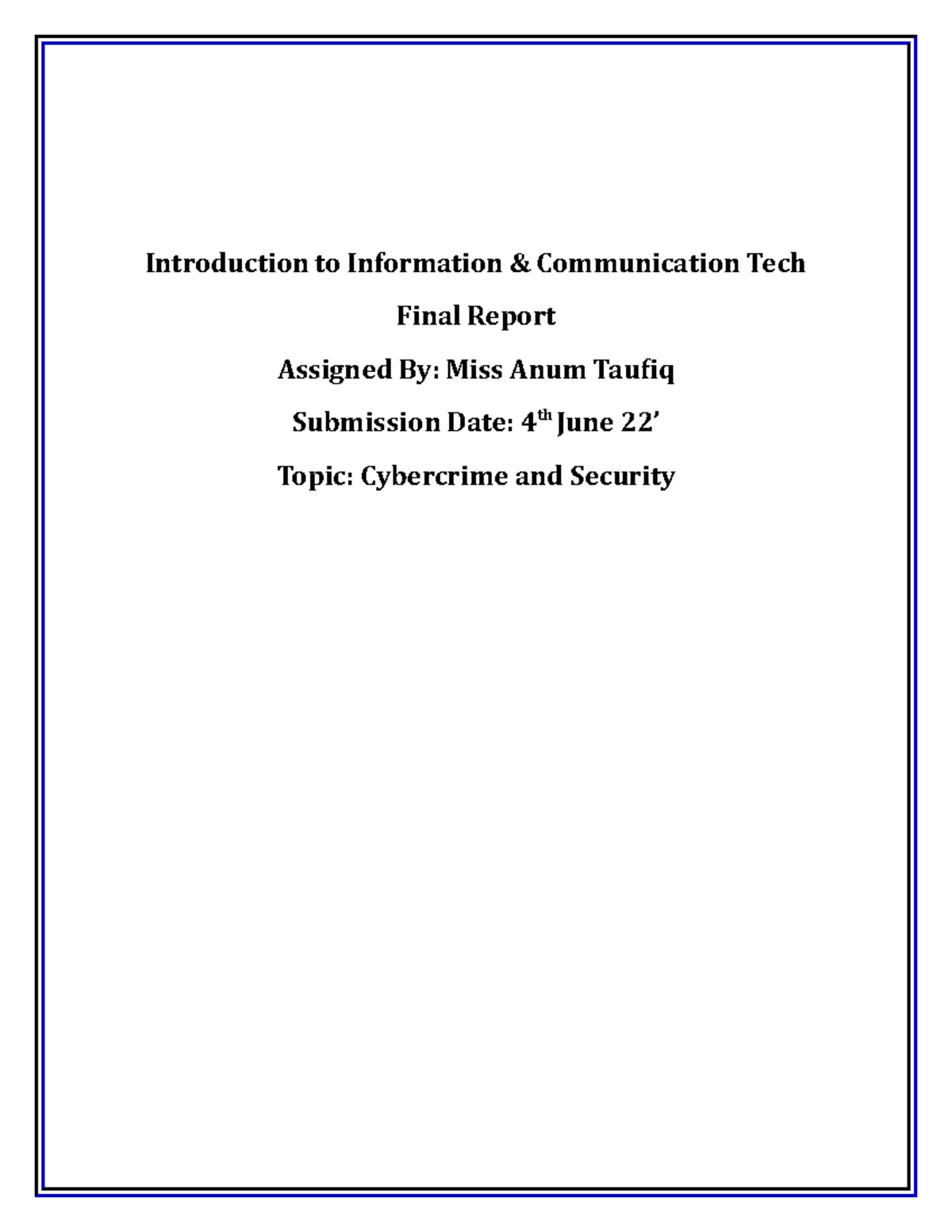 Cybercrime and security. ictj - Introduction to Information ...