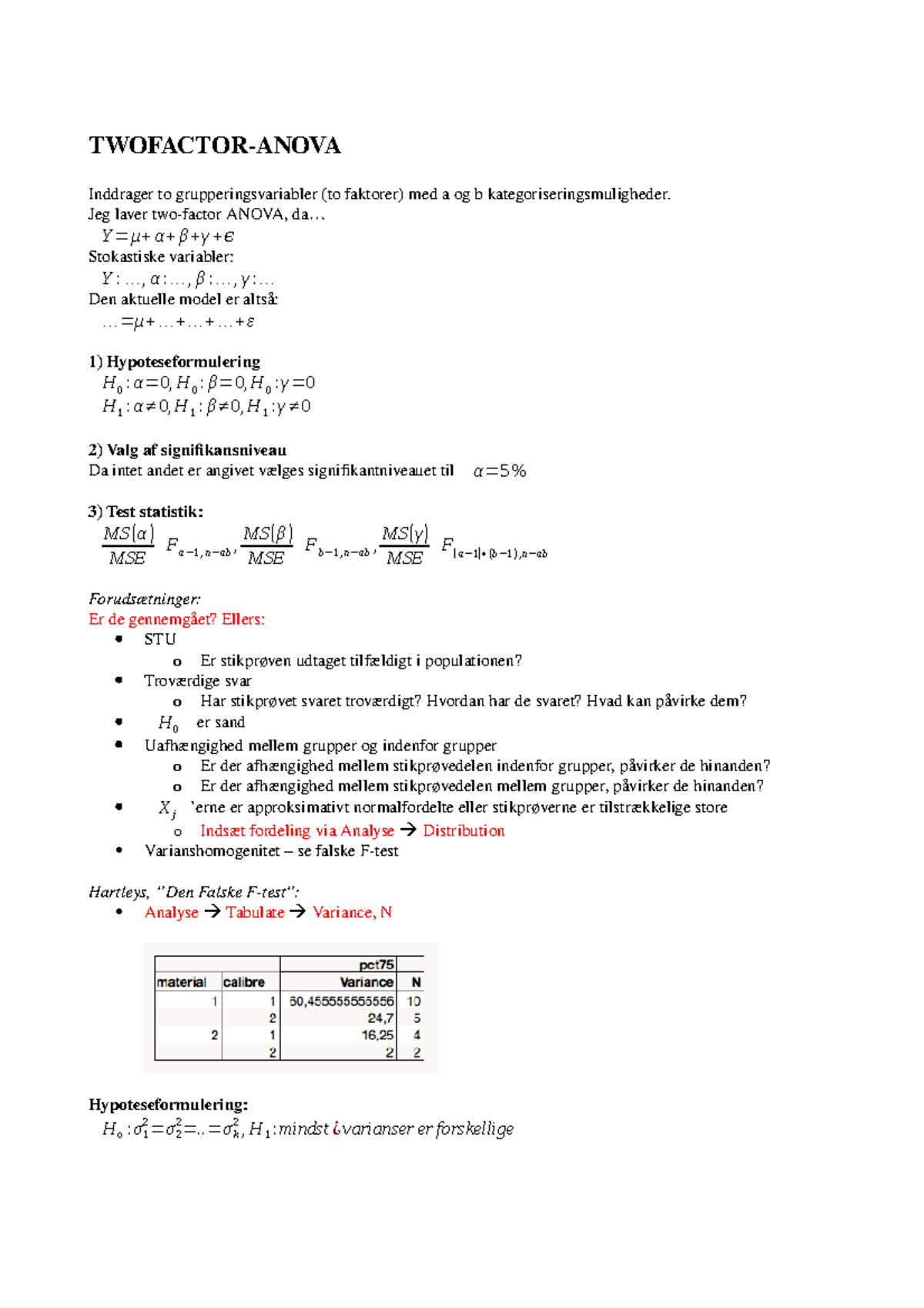 Twofactor Anova Studocu