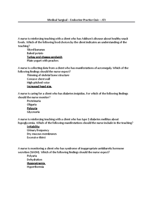 Med Surg Test B - Med Surg Test B For Specialty - A Nurse Is Assisting ...