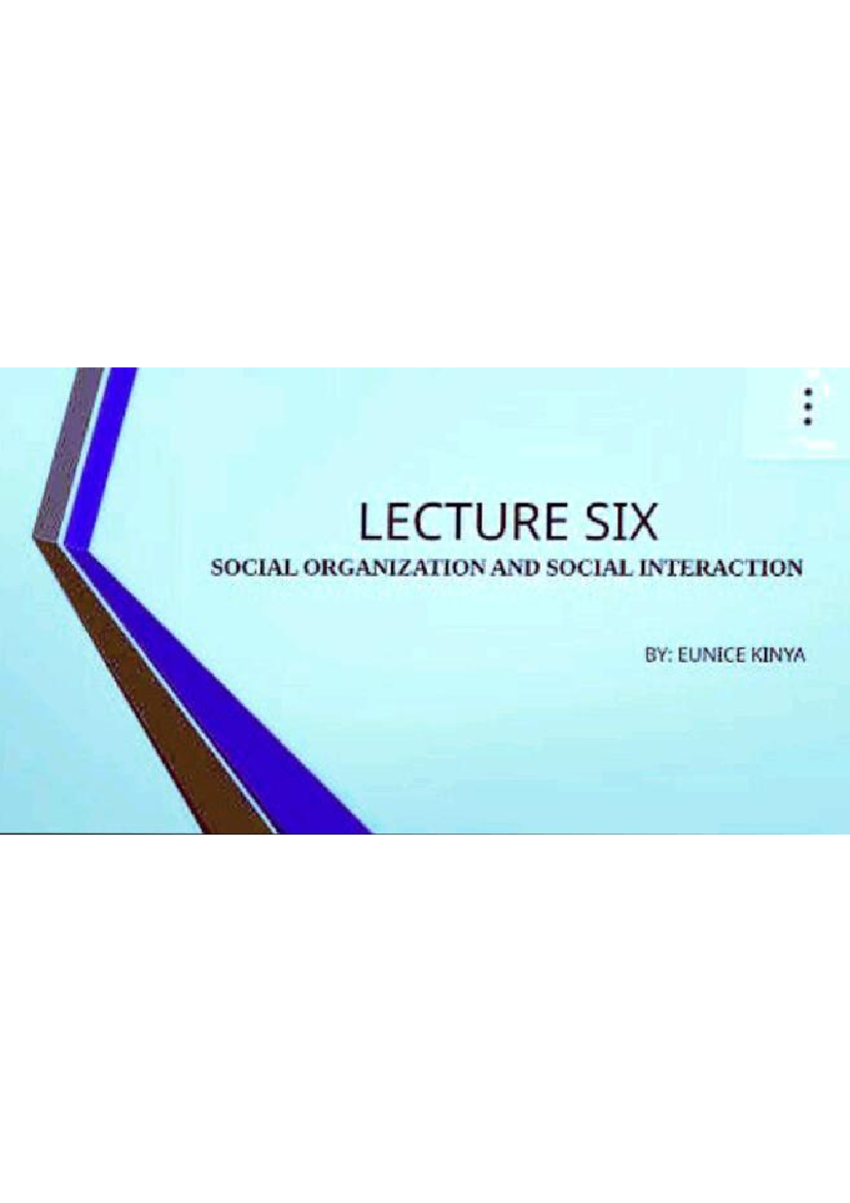 Lecture 6 sociology - Community resource management - Studocu