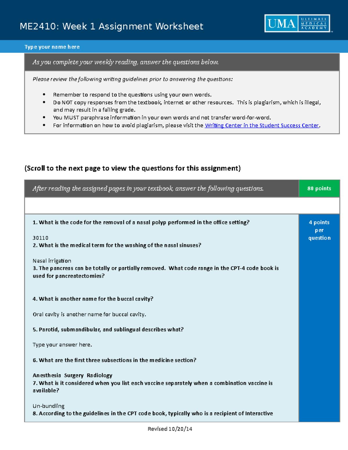 ME2410 wk01 assign v04 - ME2410: Week 1 Assignment Worksheet Type your ...