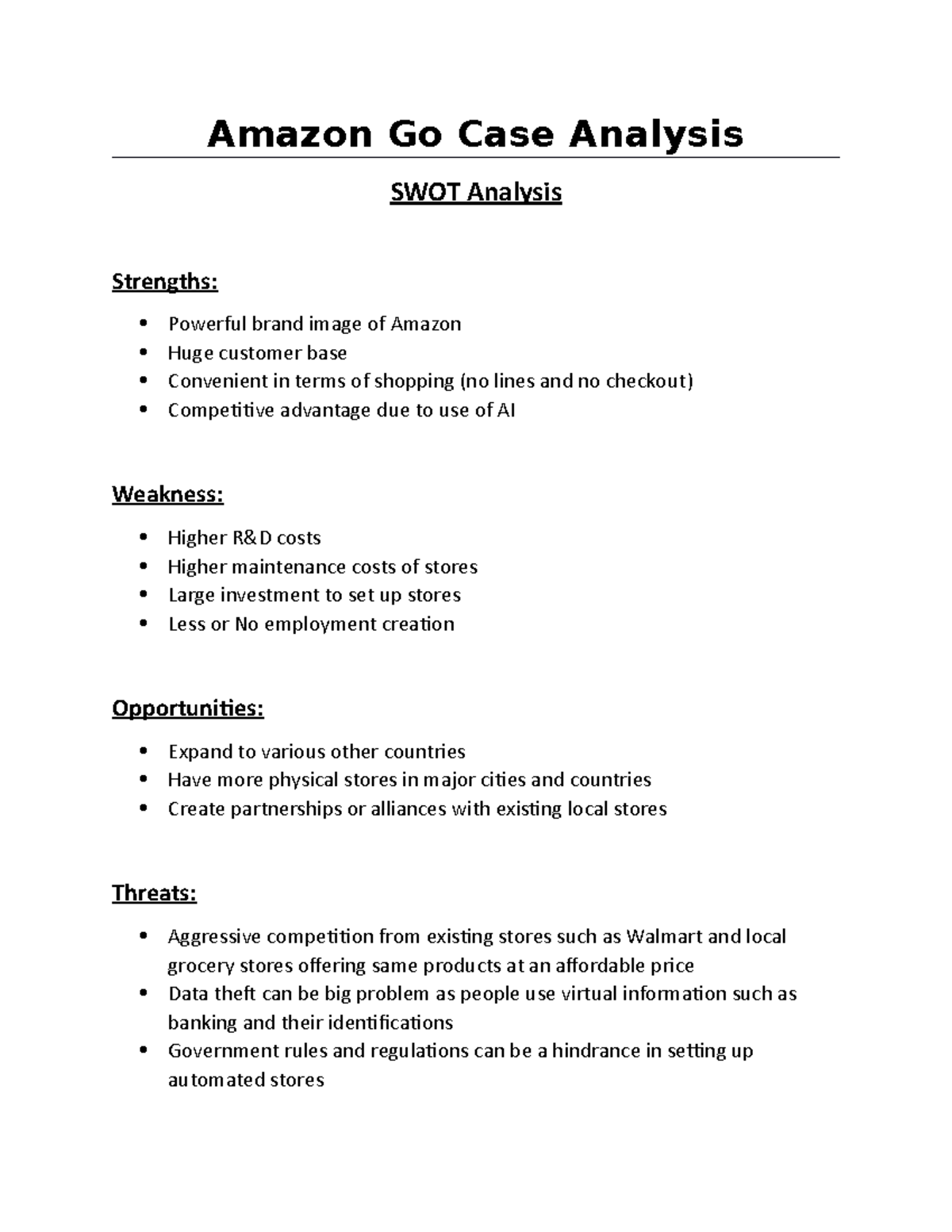 amazon go case study analysis