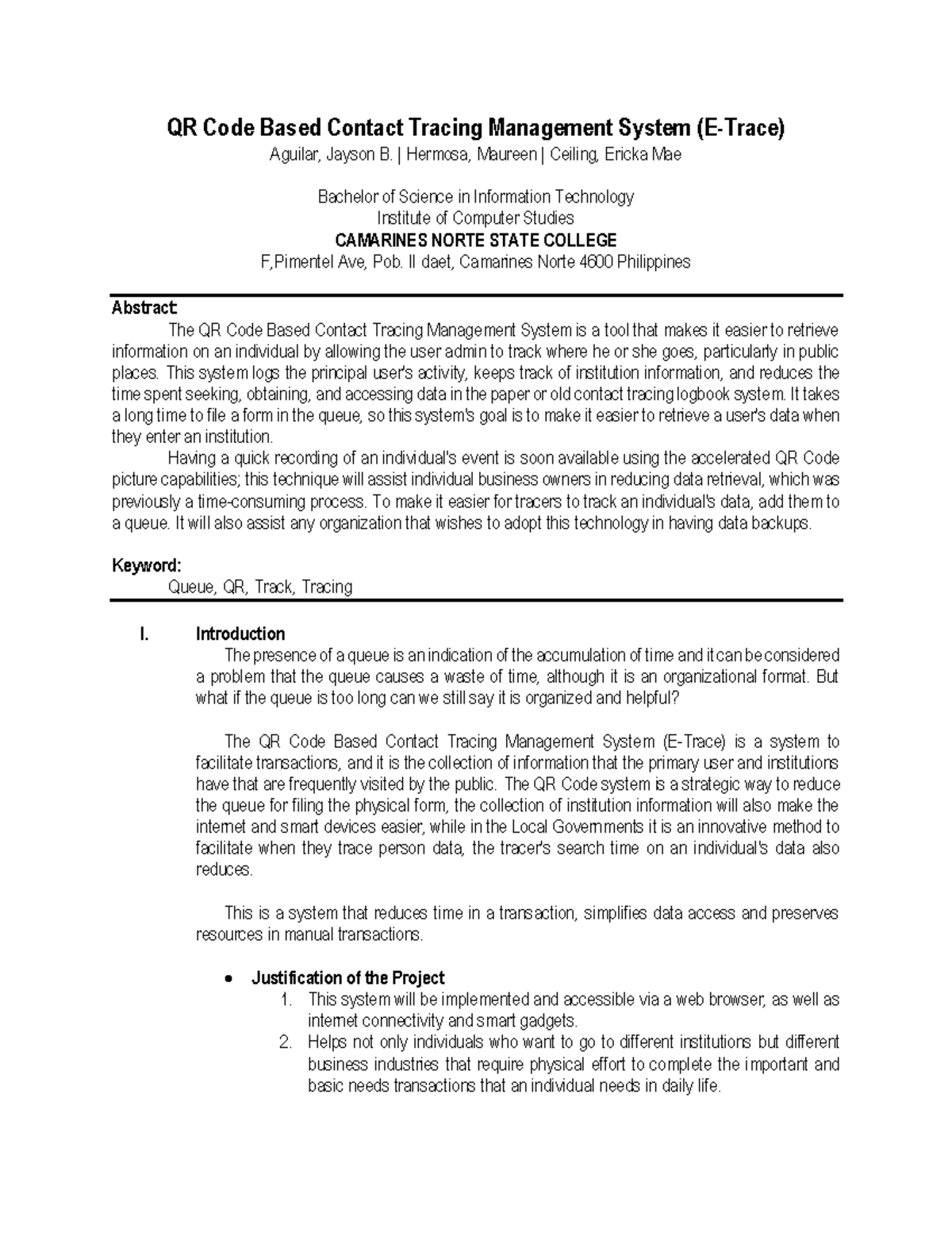 Contact Tracing Management System using QR Code - QR Code Based Contact ...