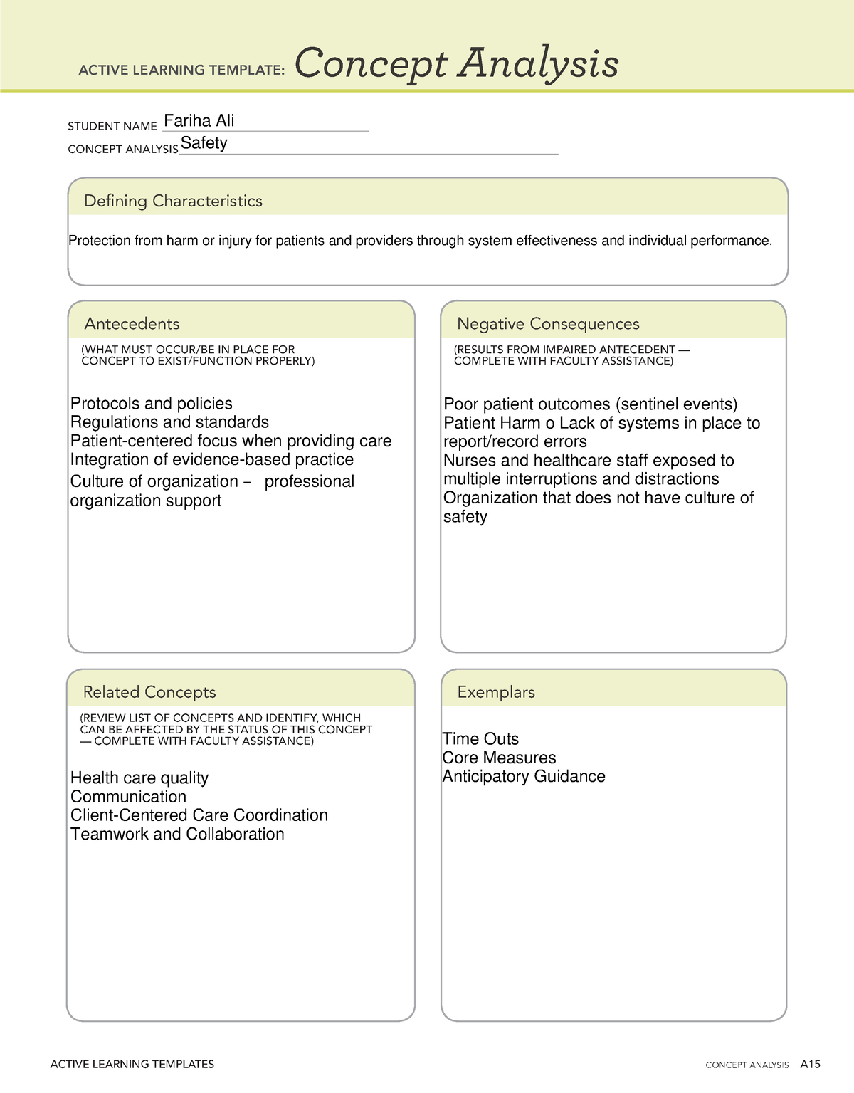 Safetyconcept - Safety Concept Map - ACTIVE LEARNING TEMPLATES CONCEPT ...