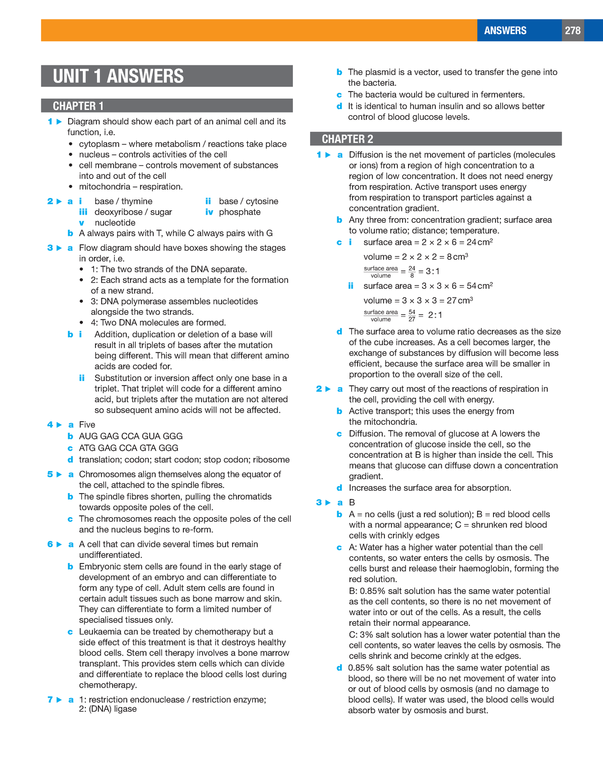 higher human biology unit 1 homework answers