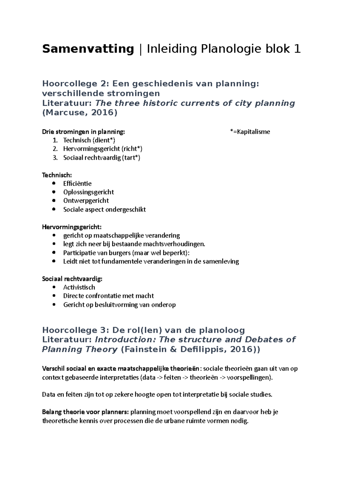 IP Samenvatting Blok 1 - Samenvatting | Inleiding Planologie Blok 1 ...