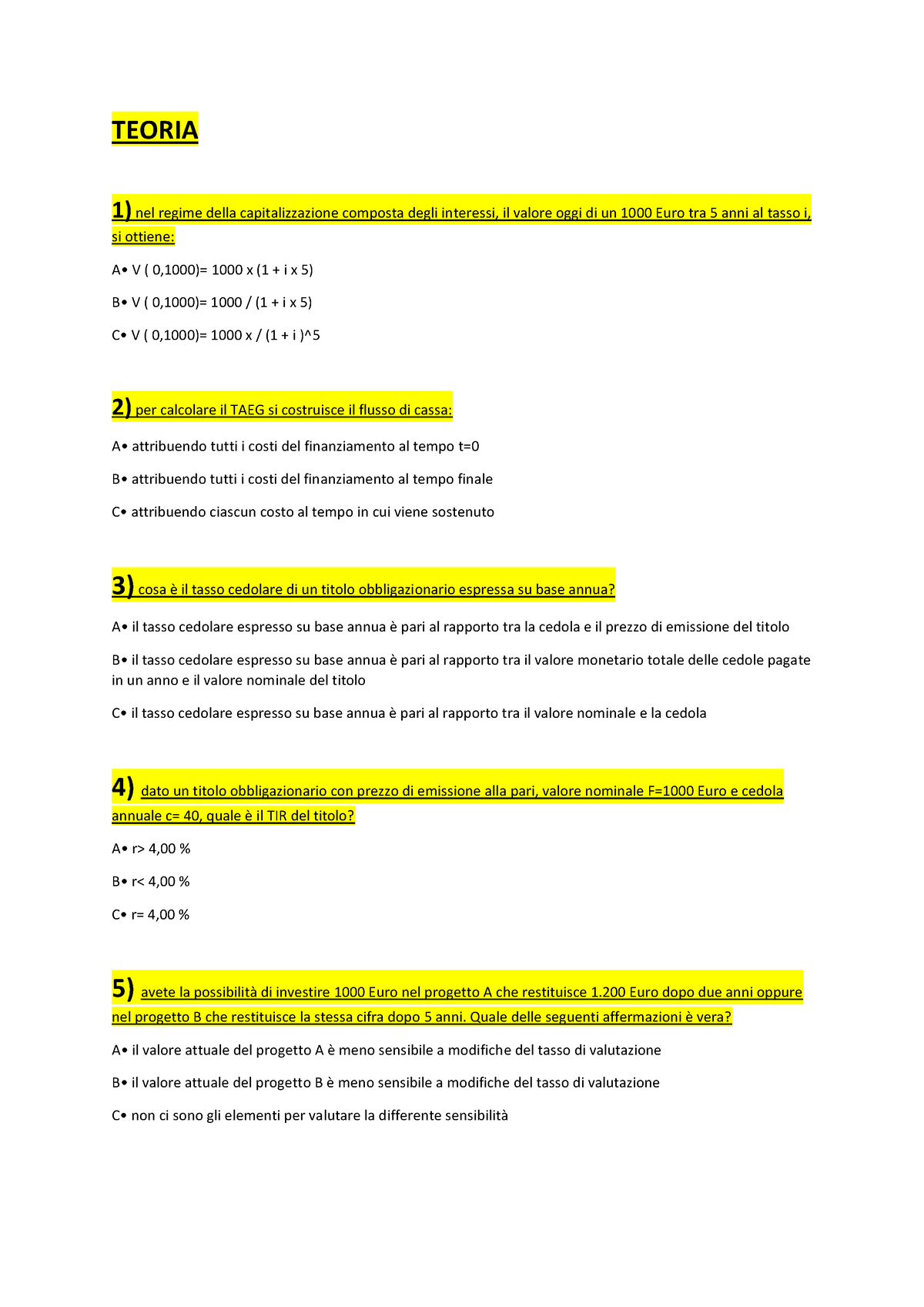 Matematica finanziaria - Giacomo Scandolo