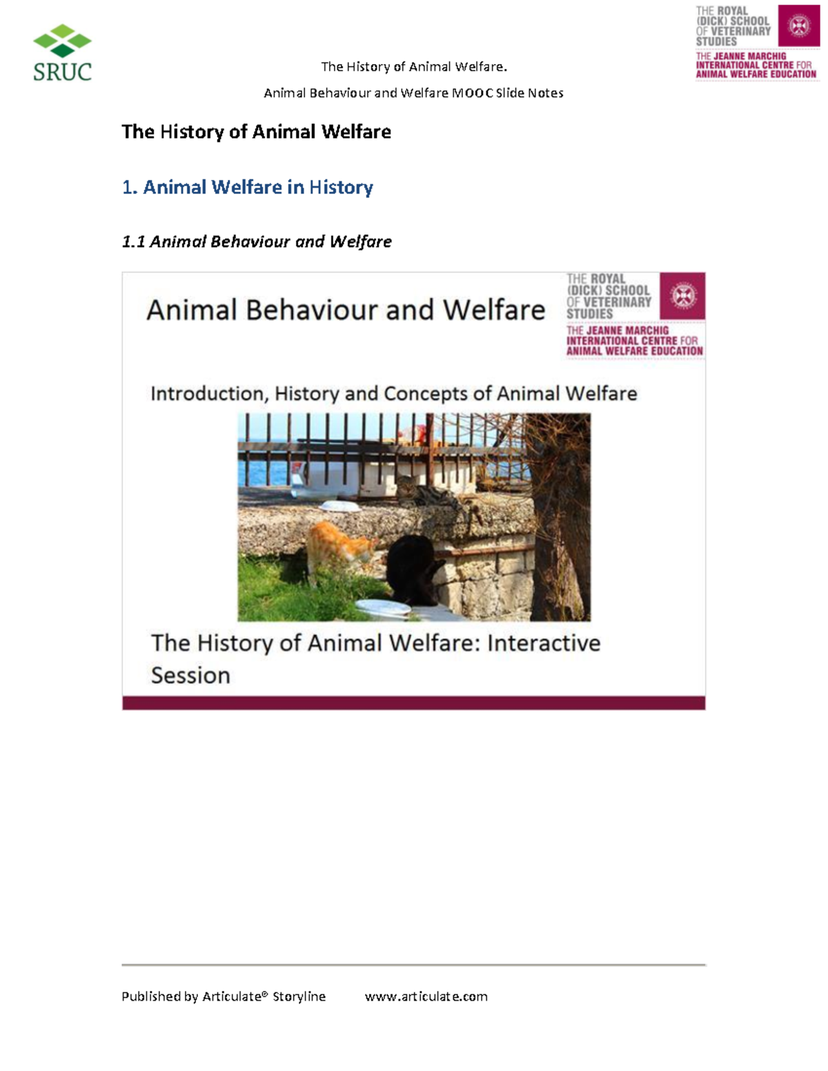 The History Of Animal Welfare - Animal Behaviour And Welfare MOOC Slide ...