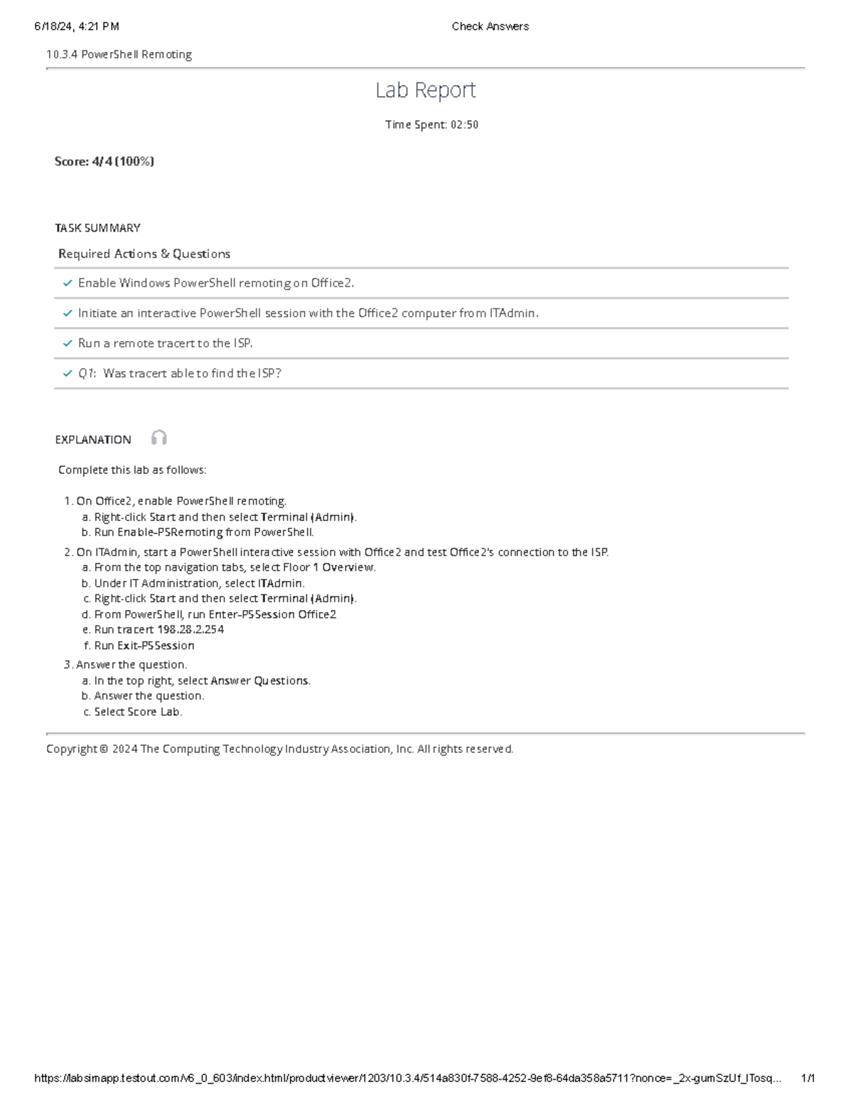 10.3.4 - Power Shell Remoting (Simulation) - 10.3 PowerShell Remoting ...