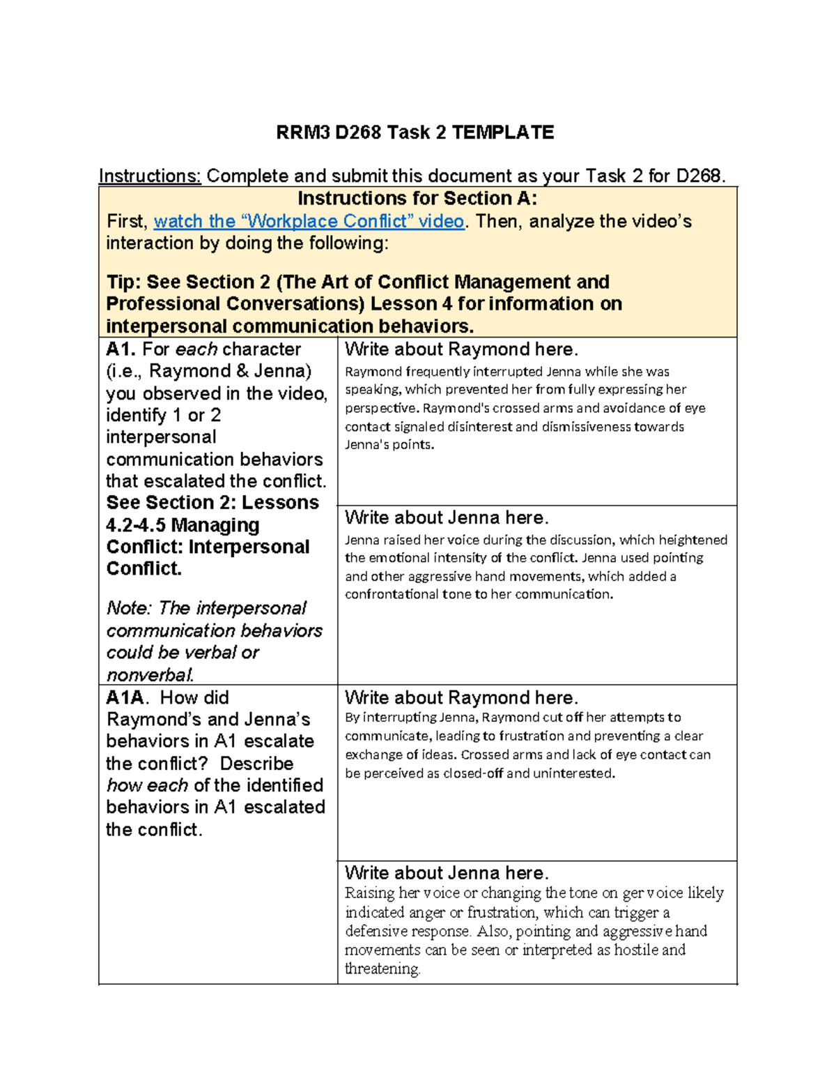 Task 2 D268 - Task 2 - RRM3 D268 Task 2 TEMPLATE Instructions: Complete ...