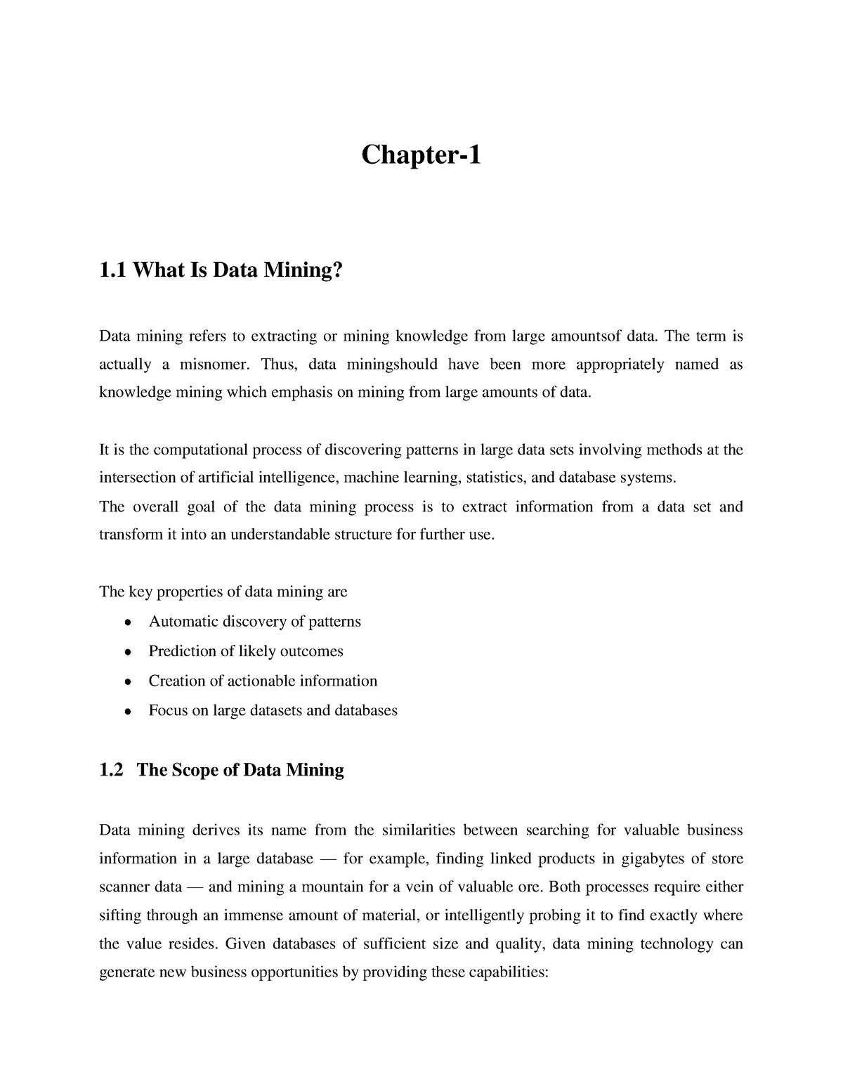 term paper topics on data mining