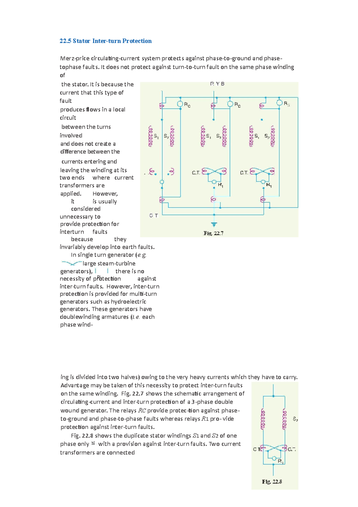 Stator Interturn Protection 22 Stator Interturn Protection Merz
