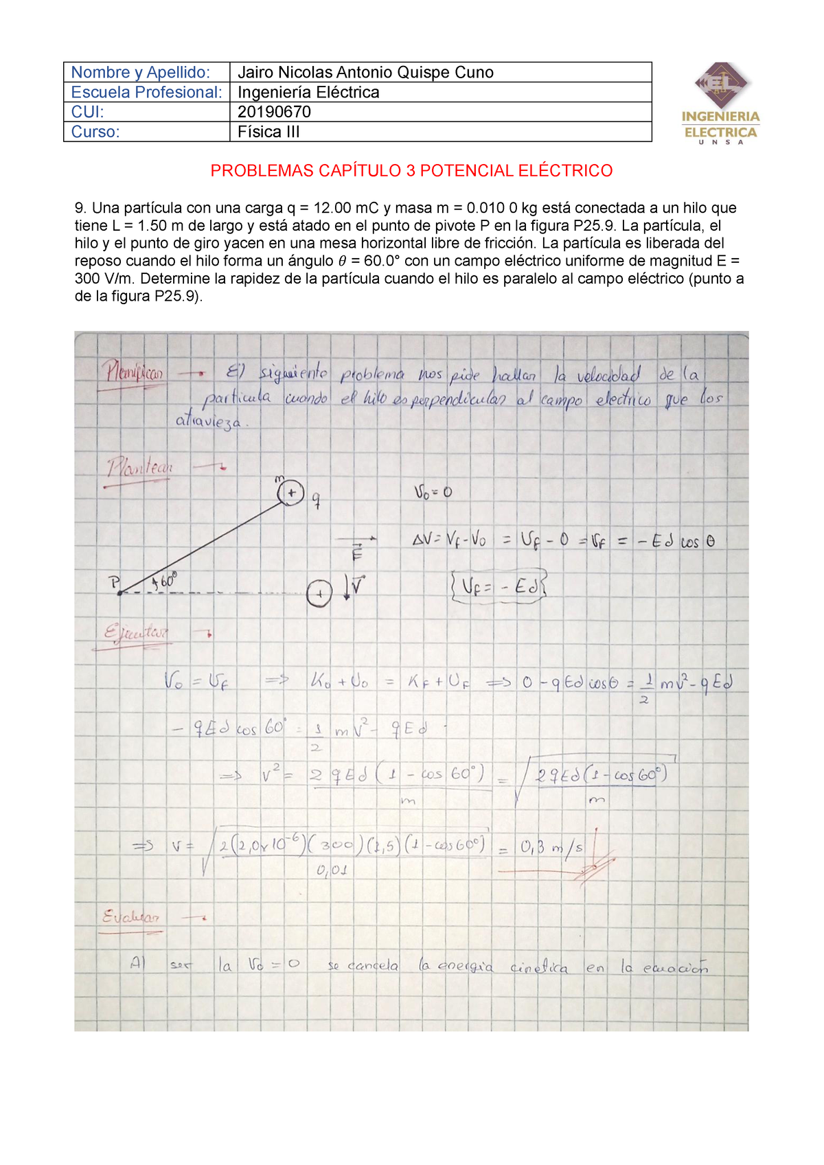 Problemas Capítulo 3 Potencial Eléctrico Resuelto - PROBLEMAS CAPÍTULO ...