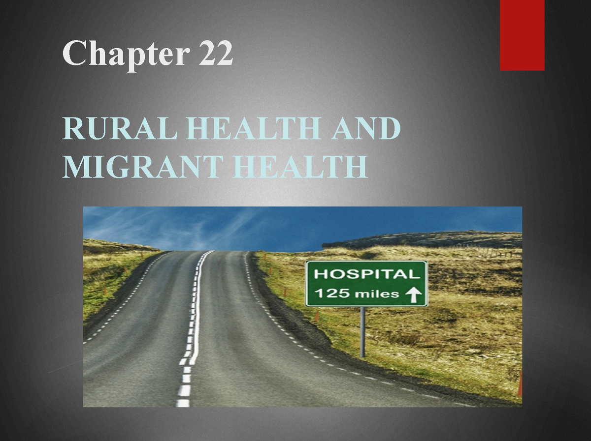 Chapter+22+Spring-1 - Community Health Lecture Notes Chapter 22 ...