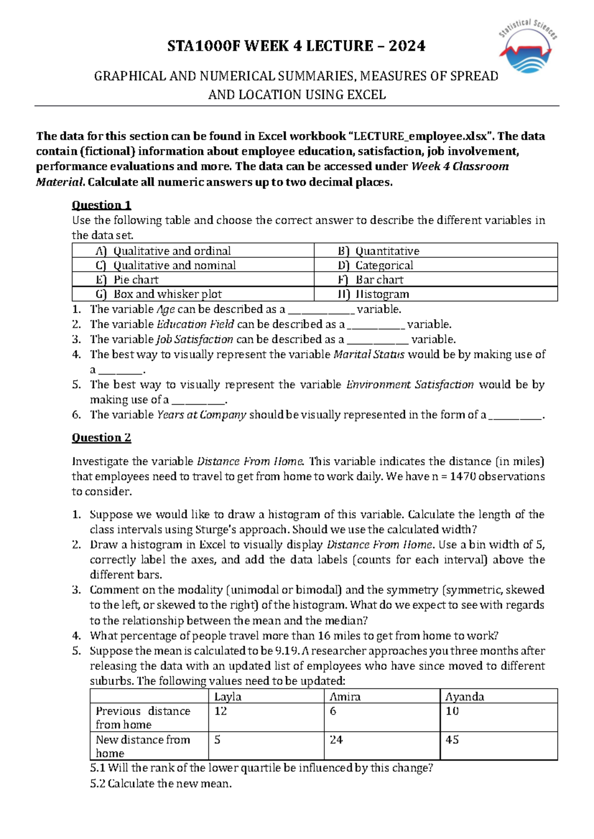 WEEK 4 Lecture STA1000F 2024 - STA1000F WEEK 4 LECTURE – 2024 GRAPHICAL ...