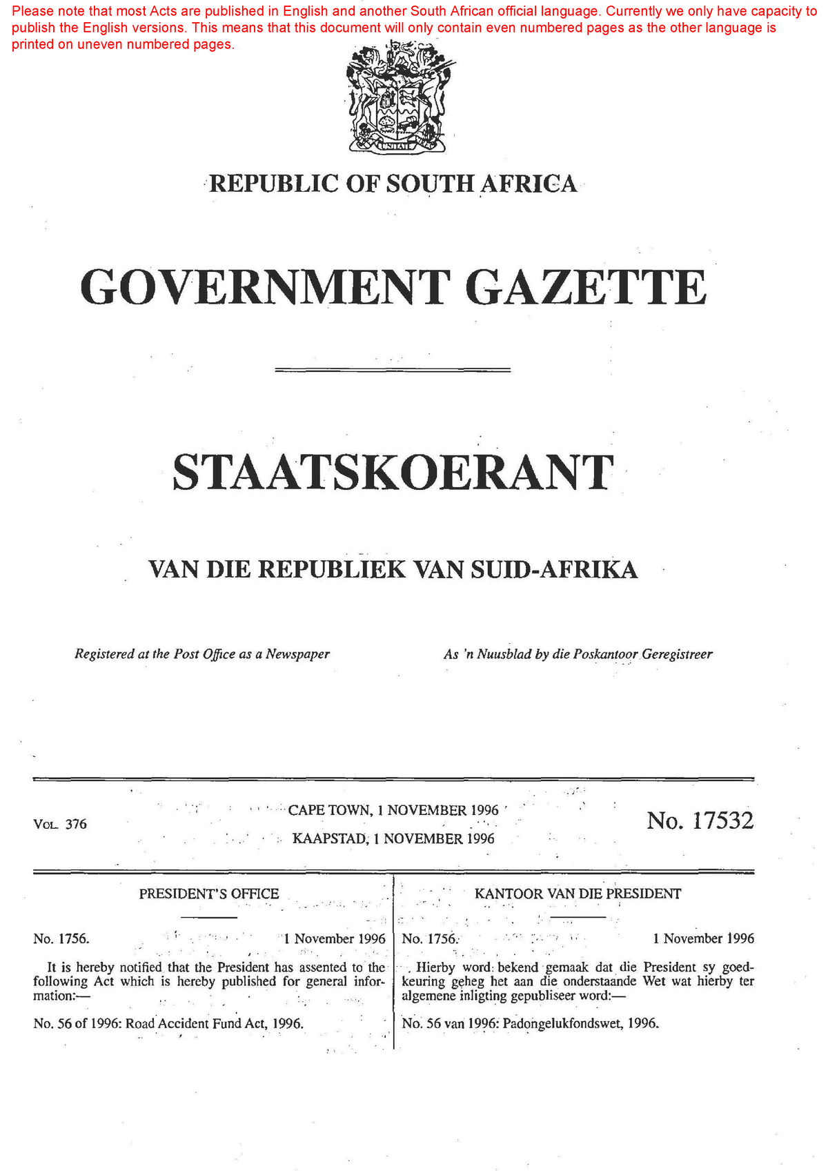 road-accident-fund-act56of1996-republic-of-south-afriea-government