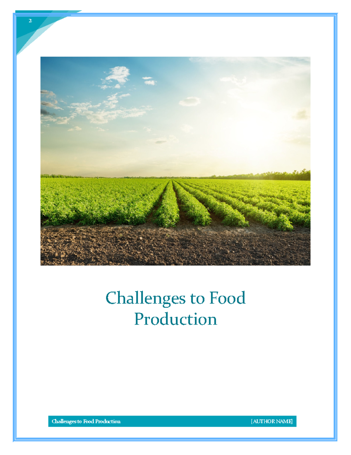 argumentative essay about food production