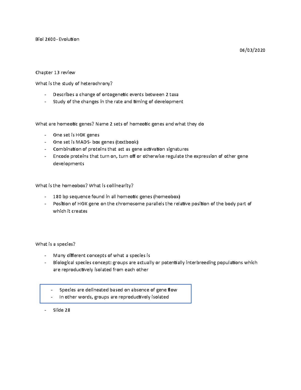 lecture-14-mar6-weekly-notes-biol-2600-evolution-06-03-chapter-13