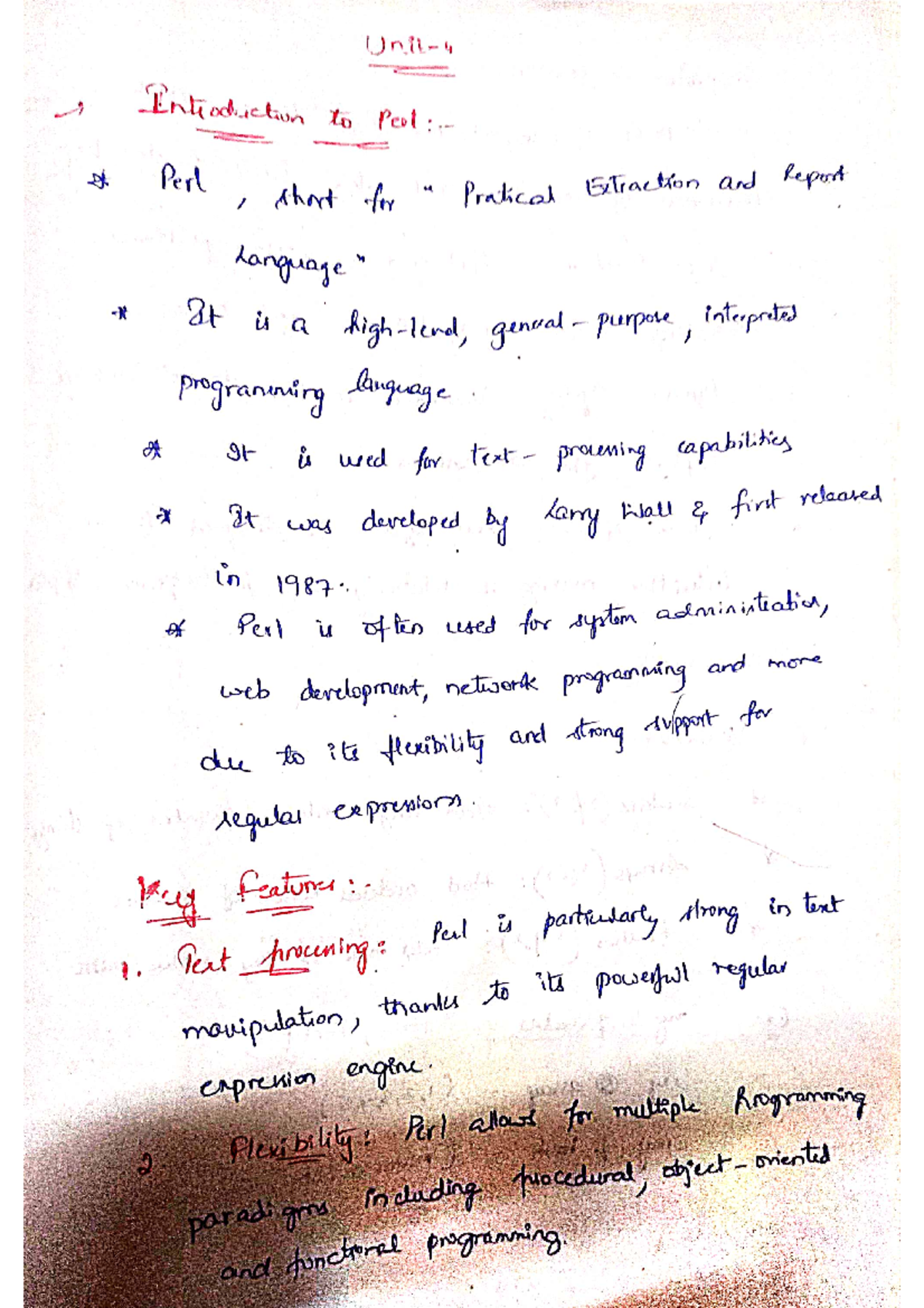 Perl - Important topics - 4 Introduction to Perl, short for Pratical ...