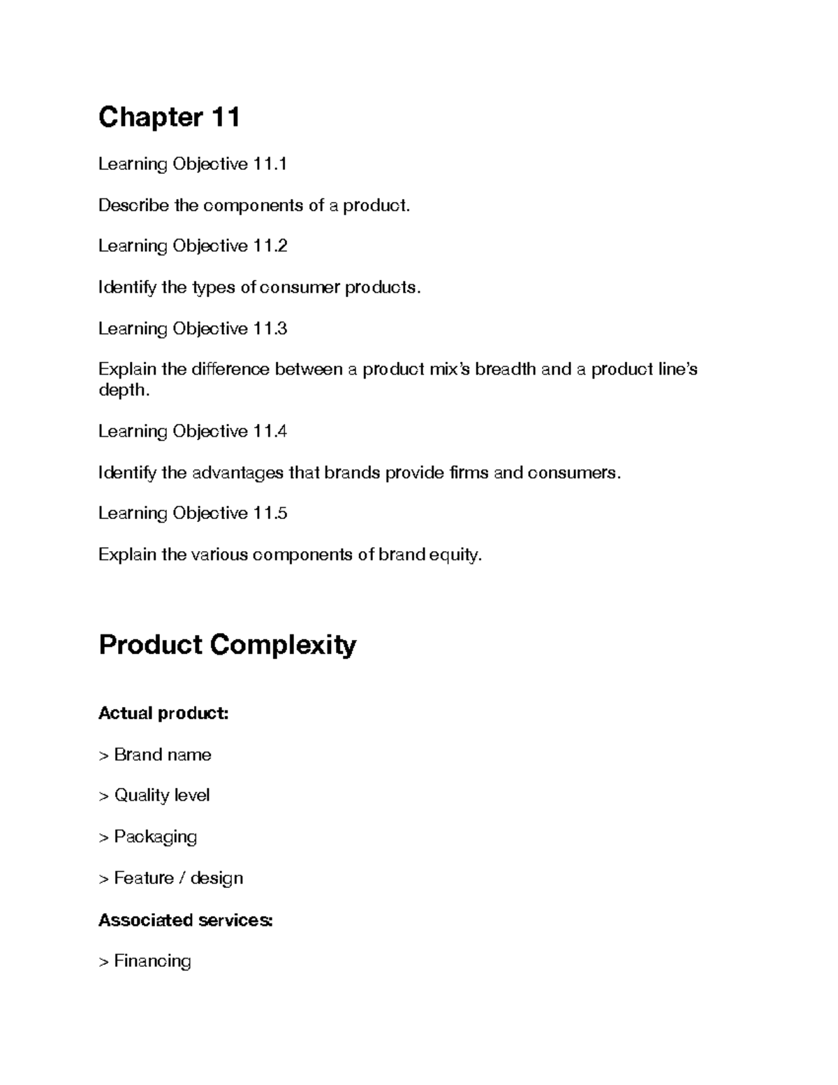 Chapter 11 (Full chapter) - Chapter 11 Learning Objective 11. Describe ...