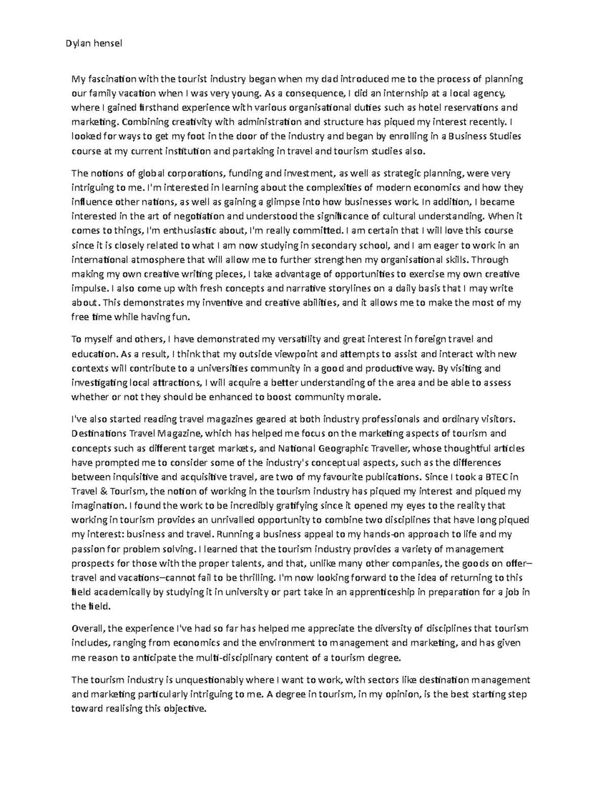 Personal Statement - Lecture notes 6 - LELA10041 - Manchester - Studocu