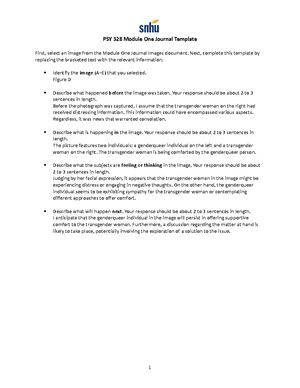 PSY 328 Module Four Journal Template - PSY 328 Module Four Journal ...