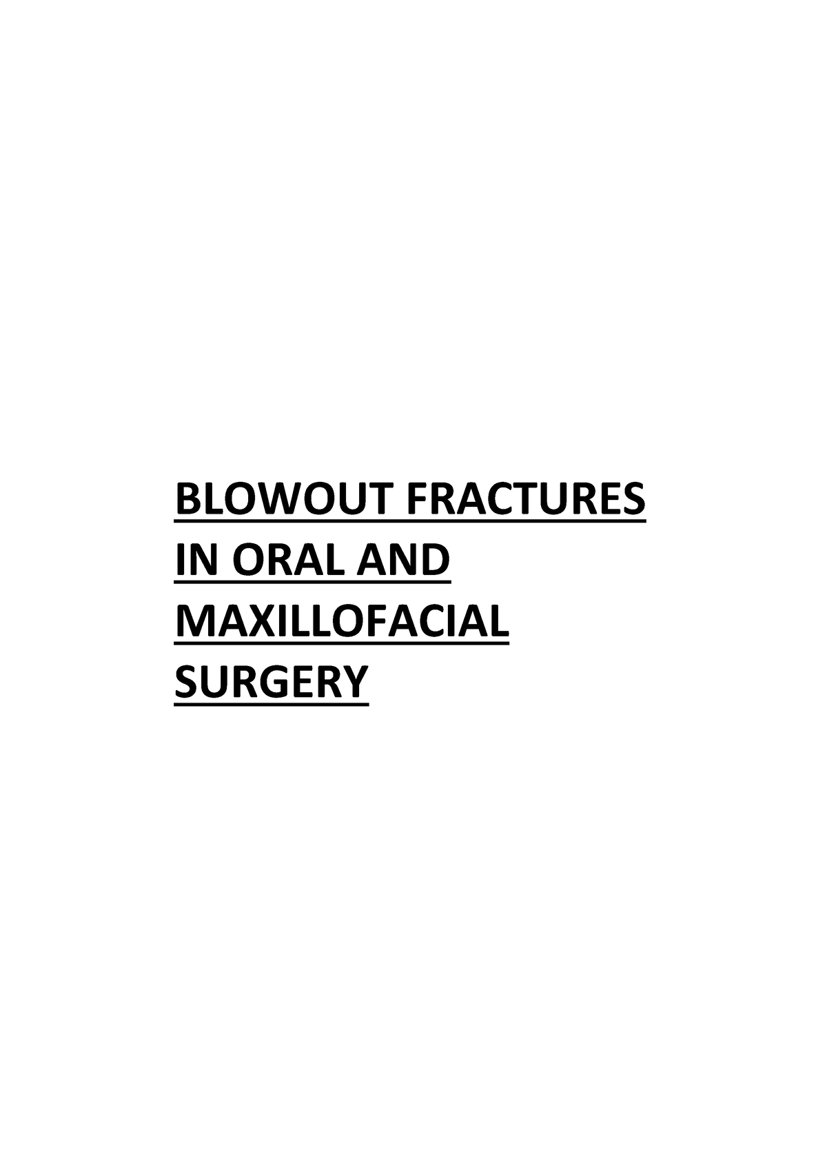 Blowout fracture1 Lecture notes on blow out fracture BLOWOUT