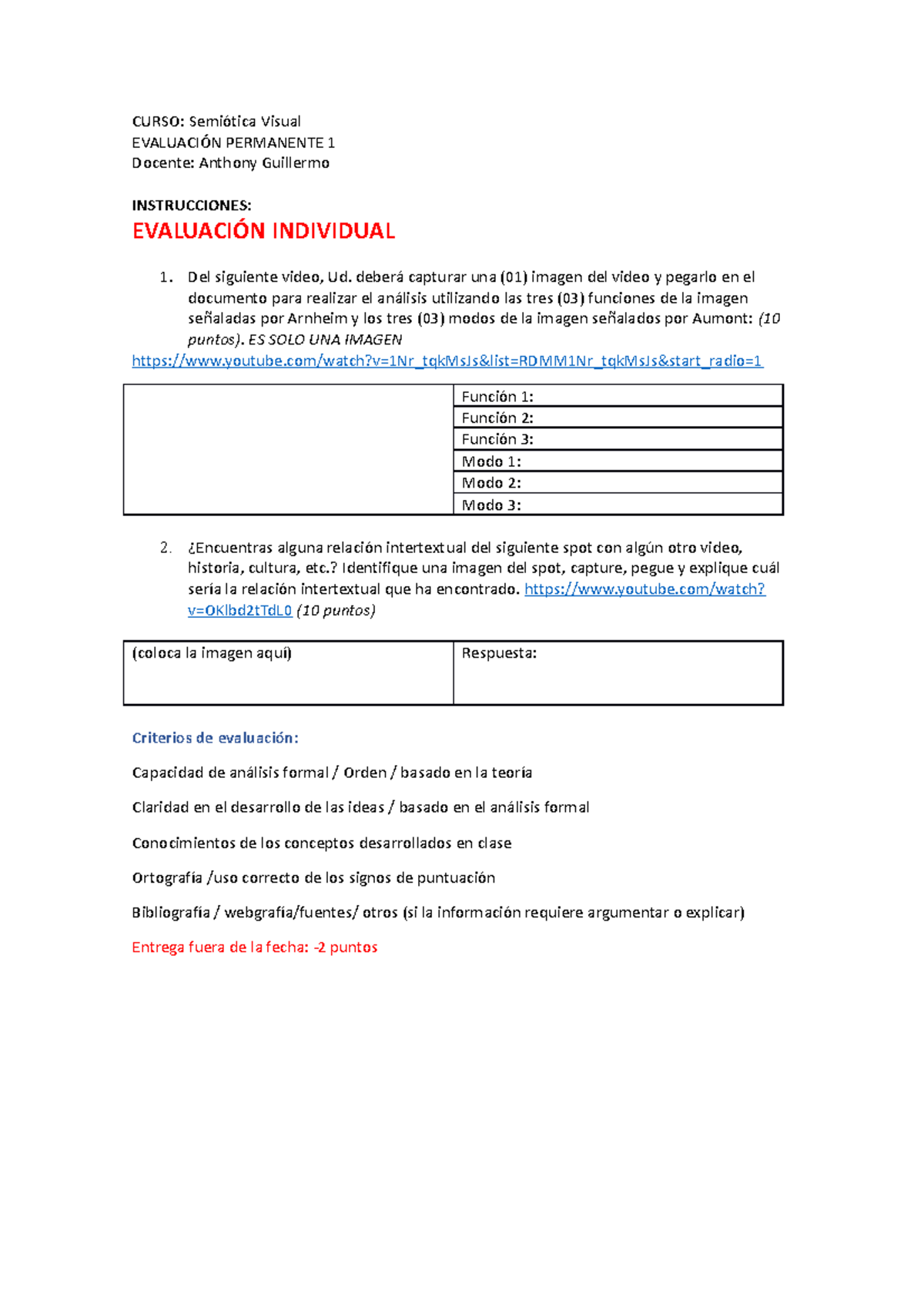 EP1 2023 2623 - eprf - CURSO: Semiótica Visual EVALUACIÓN PERMANENTE 1 ...