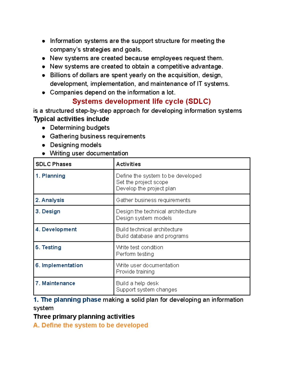 Infs ch 6 - Ch 6 - Information systems are the support structure for ...