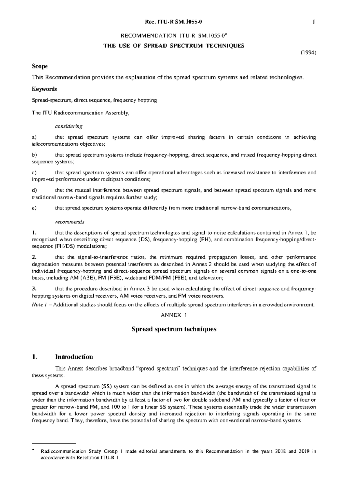 spread-spectrum-lecture-notes-recommendation-itu-r-sm-0-the-use-of