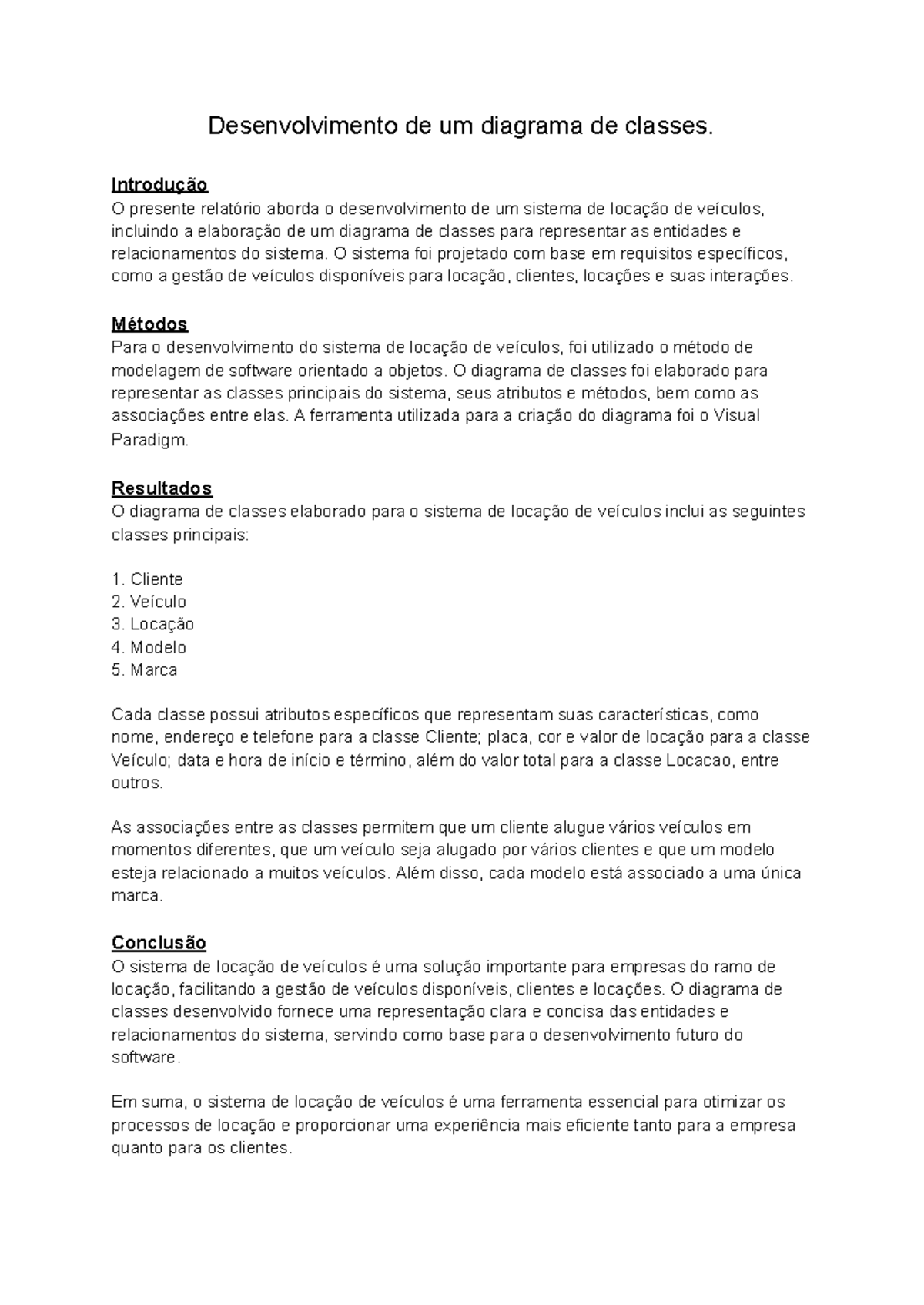 Projeto de analise orientada de objetos - Desenvolvimento de um ...