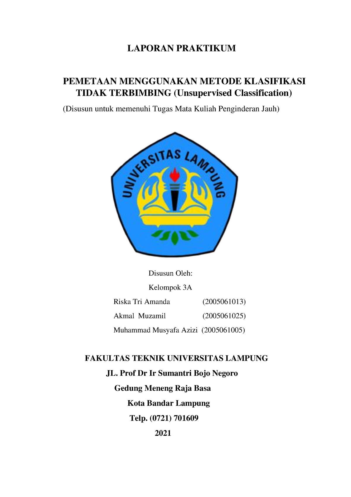 Laporan Praktikum Penginderaan Jarak Jauh - LAPORAN PRAKTIKUM PEMETAAN ...