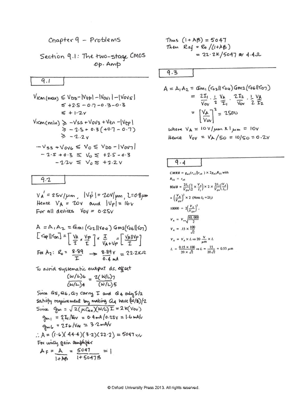 Electronic Devices and Circuit Theory Numerical Problems Solutions 9 ...