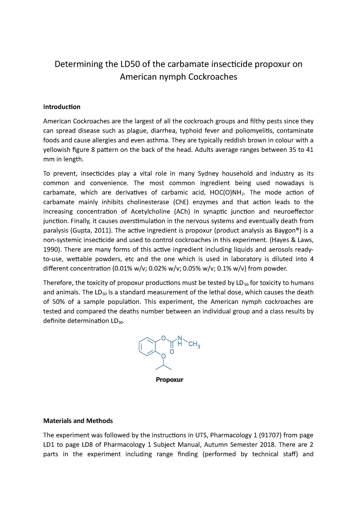 Pharmacology 1 Practice Report - StuDocu