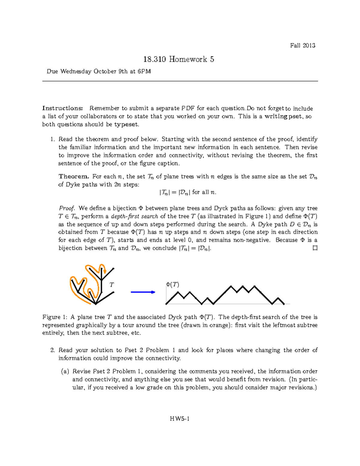 MIT18 310F13 Homework 5 - Fall 2013 18 Homework 5 Due Wednesday October ...