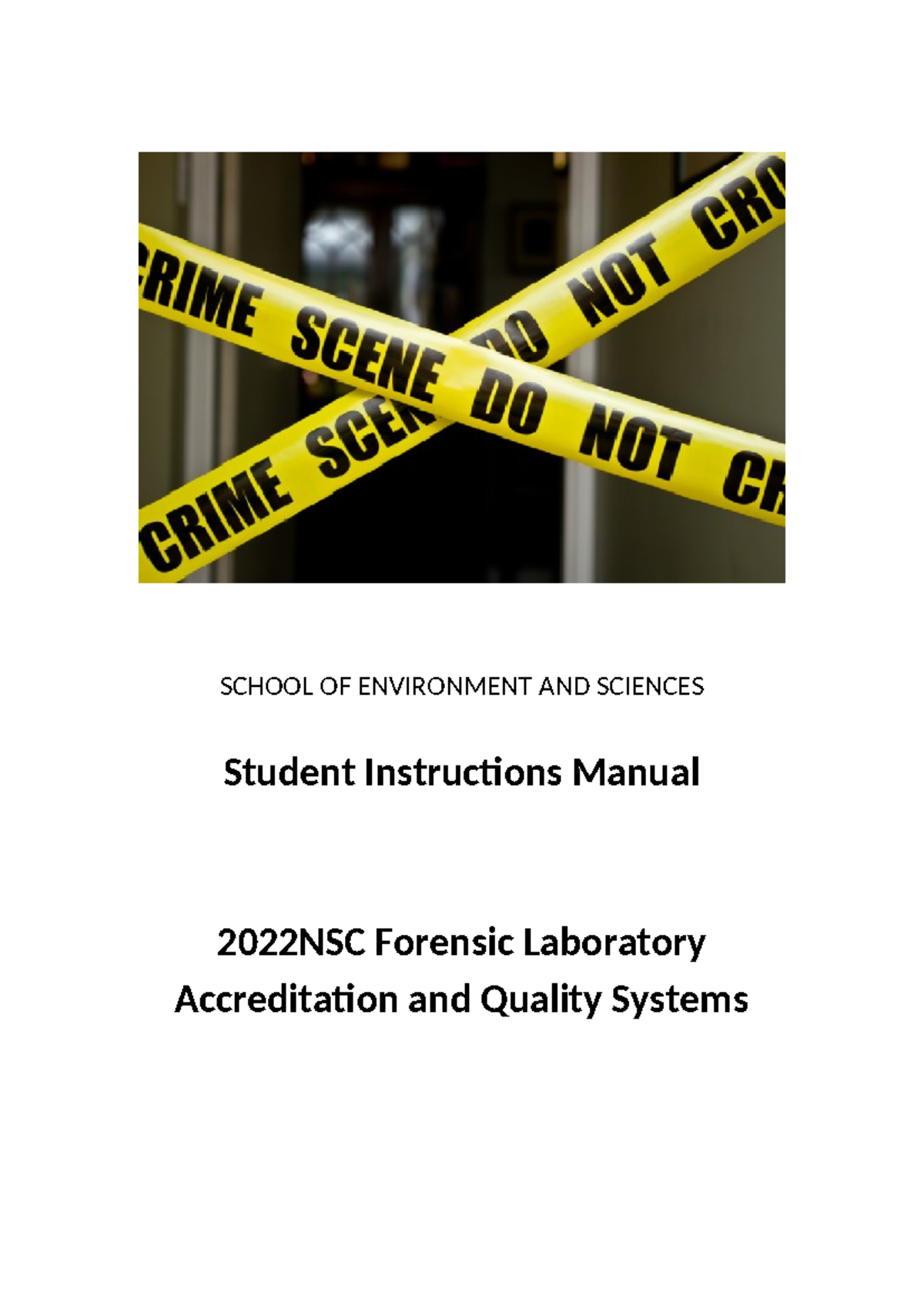 2022NSC Laboratory 3 Manual 2023 - SCHOOL OF ENVIRONMENT AND SCIENCES ...
