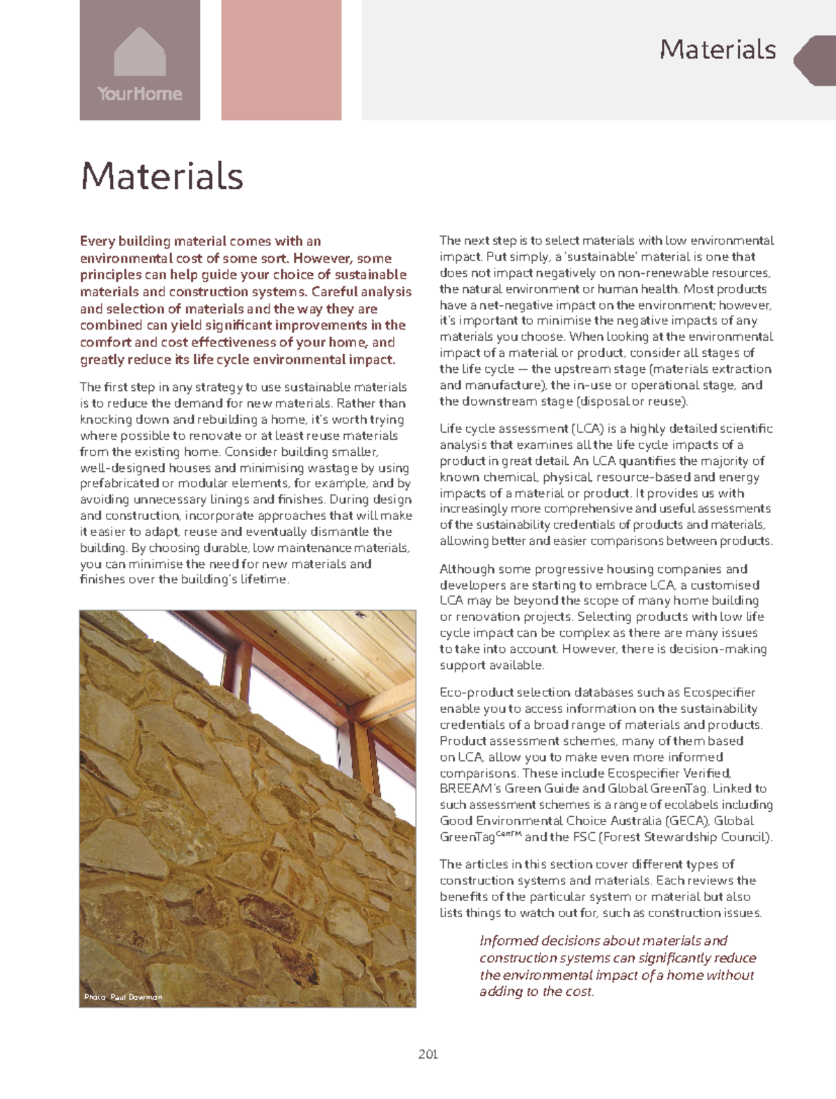 building materials essay