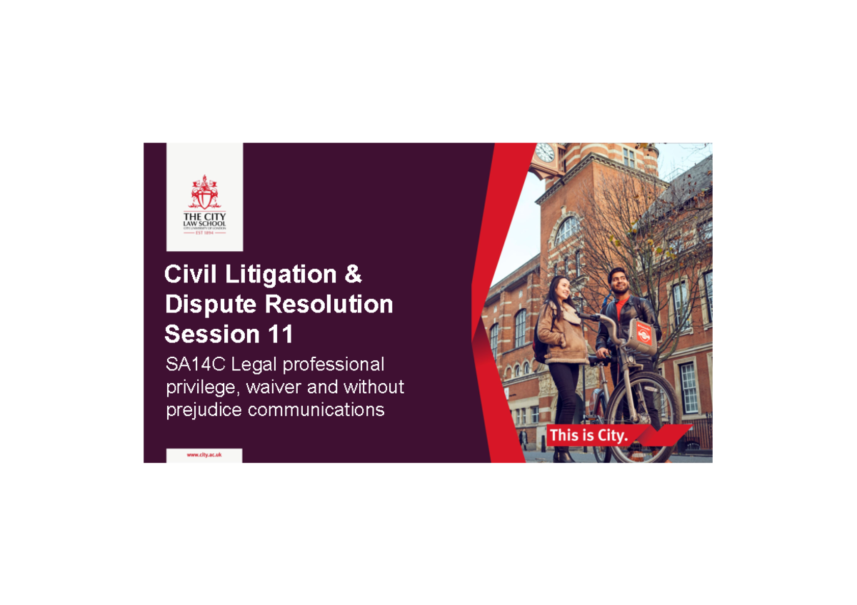 Slides for civil litigation - Civil Litigation & Dispute Resolution ...