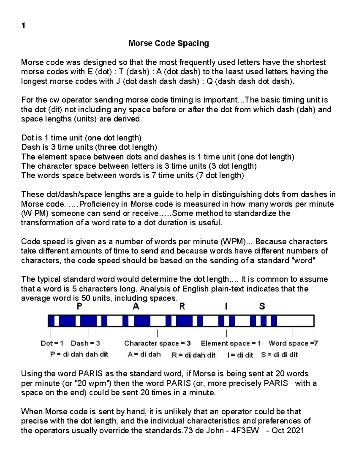 7.Morse Code Spacing - morse code - 1 Morse Code Spacing Morse code was ...