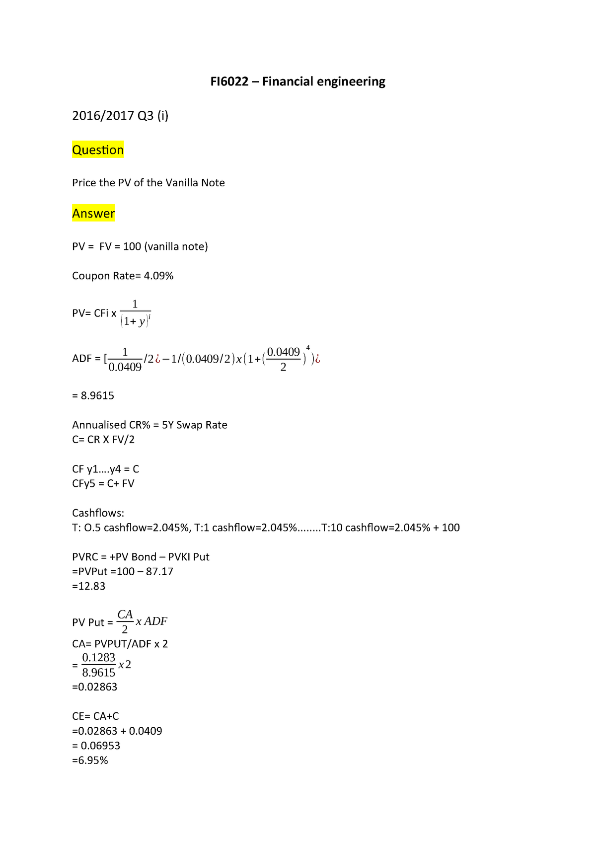 FI6022 Exam 2016 2017 - UL - StuDocu