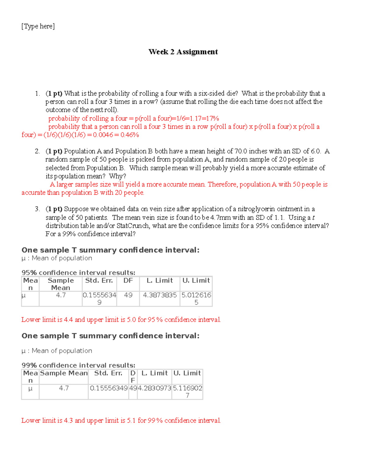 Week2Assignment- Revised - Week 2 Assignment 1. (1 Pt) What Is The ...